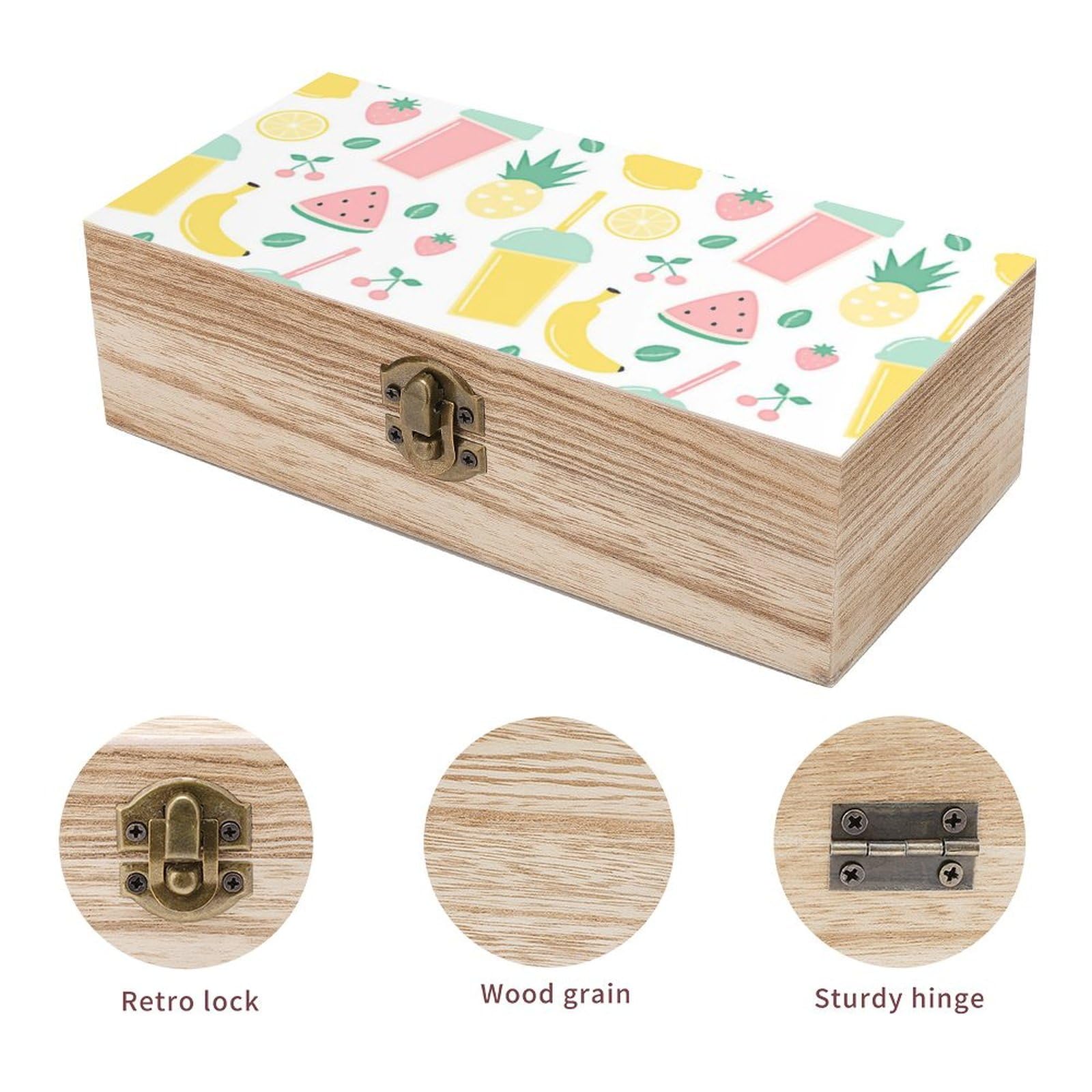 フルーツモチーフの木製アクセサリーケース Amazon｜木製ボックス スイカ フルーツ柄 収納ケース アクセサリー収納